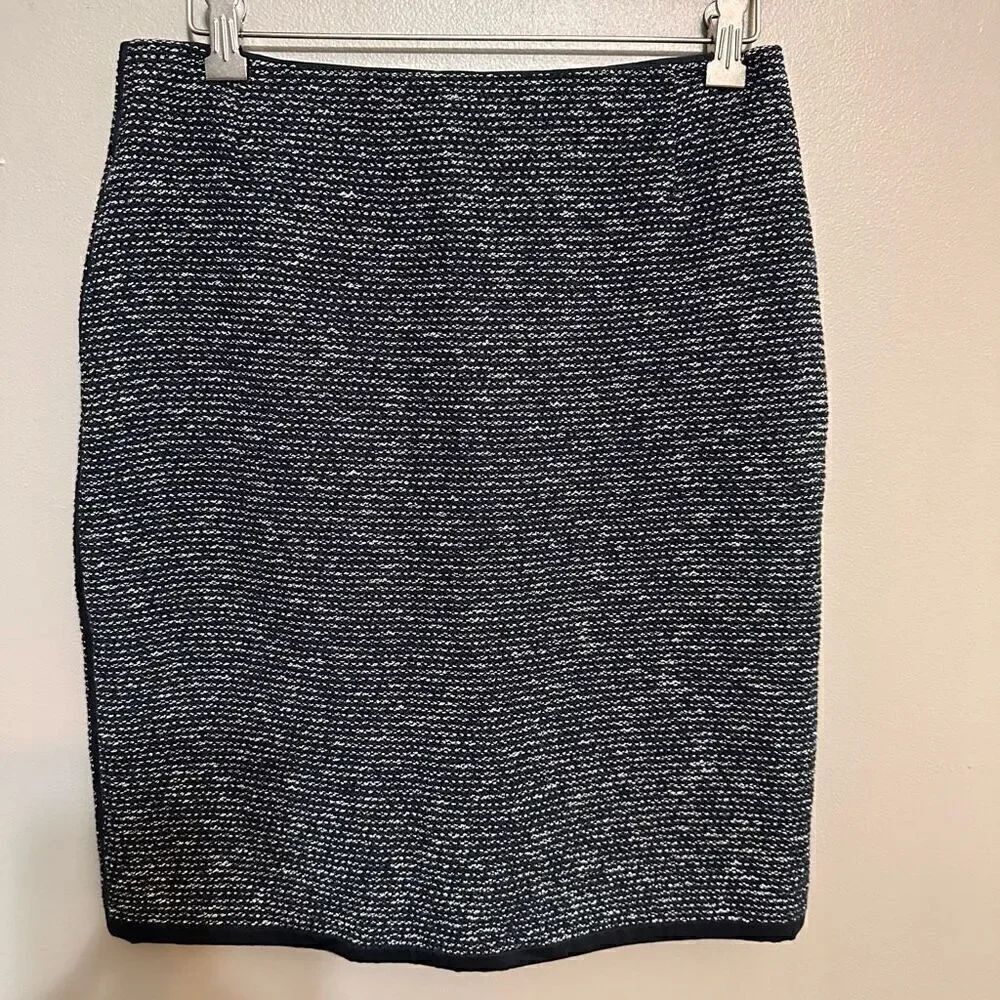 Boss Hugo Boss navy tweed pencil skirt size 6